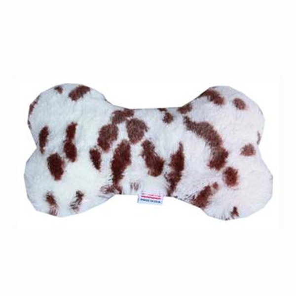 Mansbestfriend Plush Bone Dog Toy Snow Leopard One Size MA938059